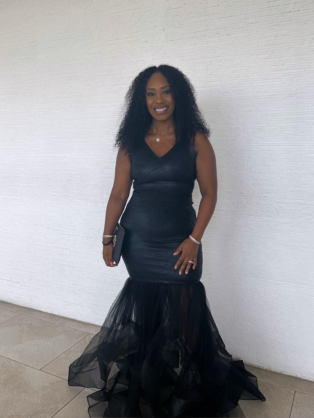 Fashion Nova Black Mermaid Tulle Gown